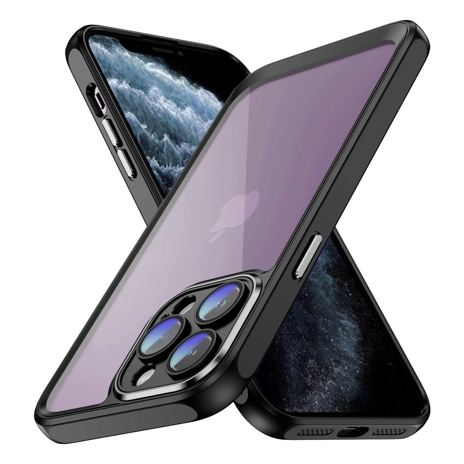 For iPhone 11 Pro Max Dual Layer Hard Acrylic+TPU Case Clear Back Phone Cover For iPhone 11 Pro Max Dual Layer Hard Acrylic+TPU Case Clear Back Phone Cover